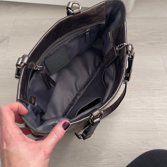 Silver Coach Handbag - Picture 3 of 4